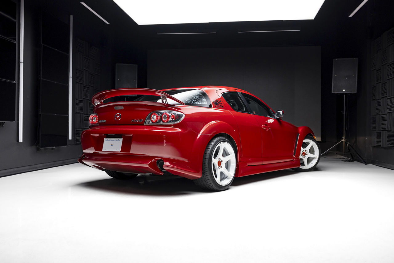 2004 Mazda RX8 - Motegi MR159 BATTLE V - White | Motegi Wheels